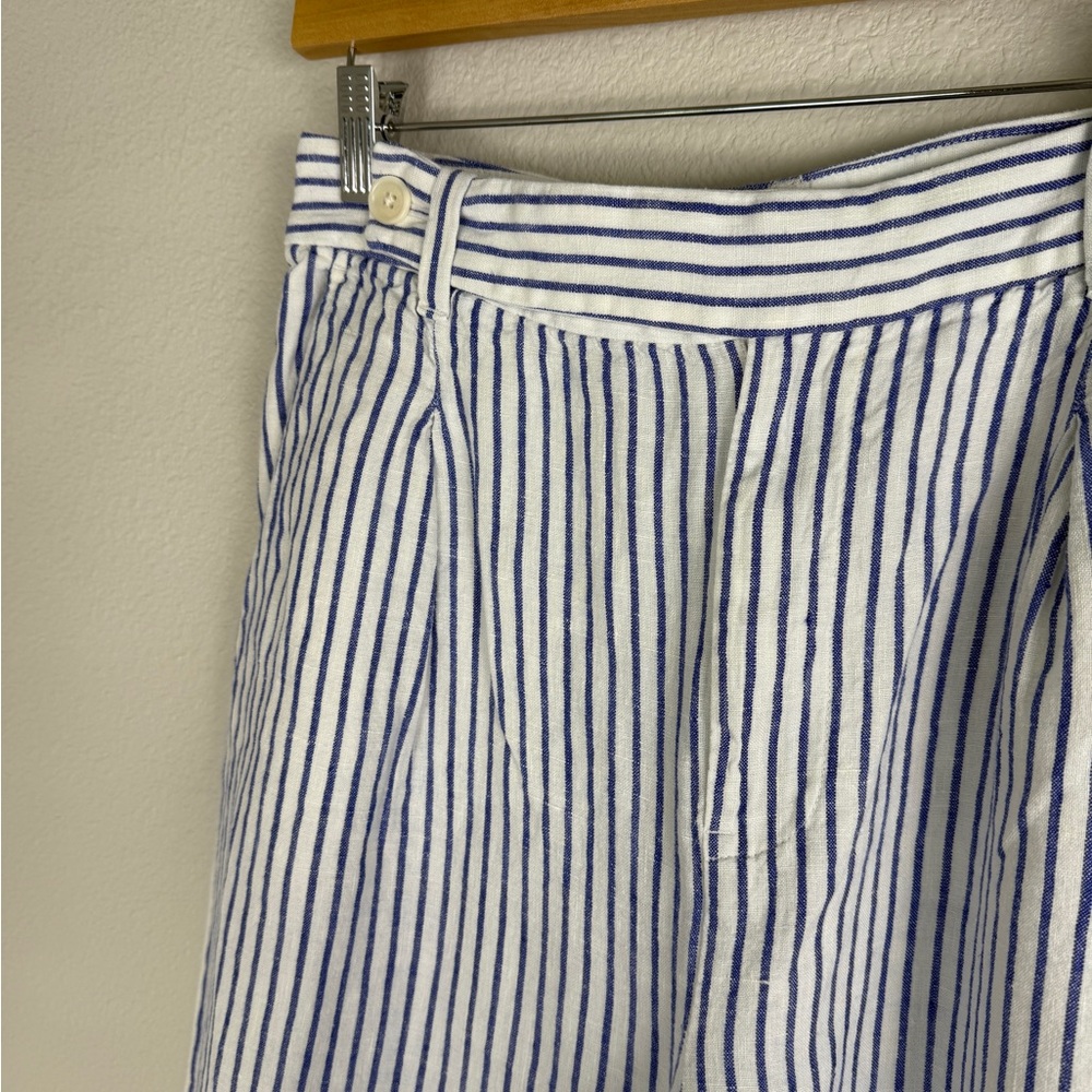 Madewell Women's The Harlow Wide-Leg Pant in 100% Linen Bluestone 10 - Picture 9 of 16